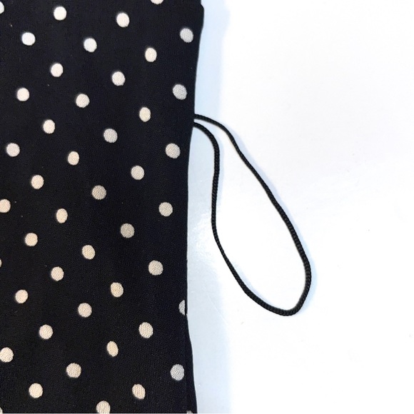 Talbots Woman dress, black with small off-white polka dot print, loose and flowy - Picture 8 of 11